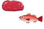 副葬品、革製品、魚、肉
