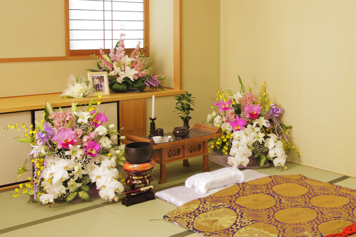 枕元にお供えする花