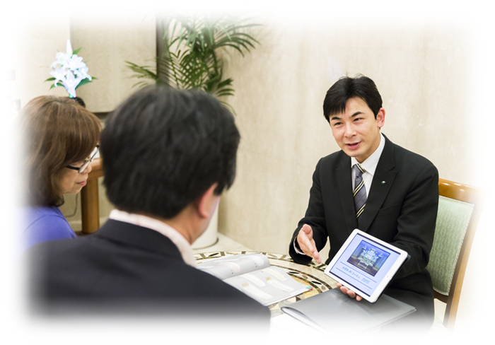 葬儀内容の打ち合わせの様子