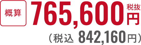 5名で行なう場合の費用事例（一般）